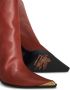 ETRO metallic toe-cap knee-high boots Red - Thumbnail 3