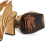 ETRO Pegaso quilted slingback sandals Gold - Thumbnail 4
