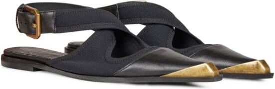 ETRO pointed slingback ballerina shoes Black