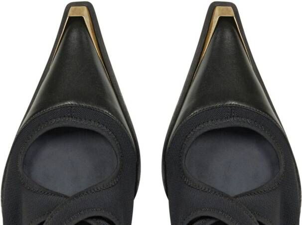 ETRO pointed slingback ballerina shoes Black