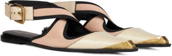 ETRO pointed slingback ballerina shoes Pink
