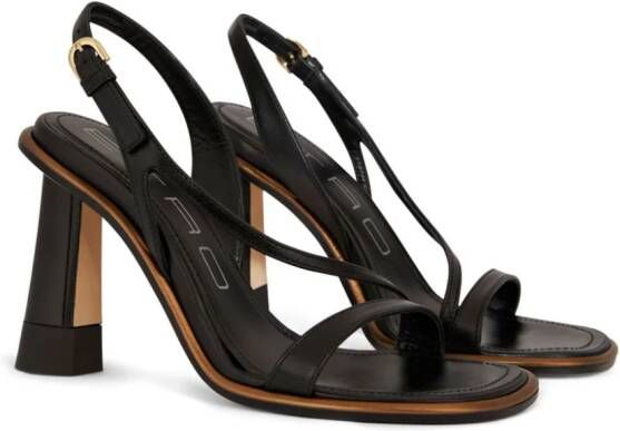 ETRO strappy leather sandals Black