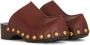 ETRO studded leather clogs Brown - Thumbnail 2