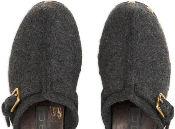 ETRO Studded Street Style wool sandals Grey