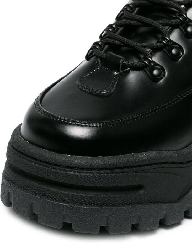 EYTYS Black Angel Lift Leather Platform Sneakers
