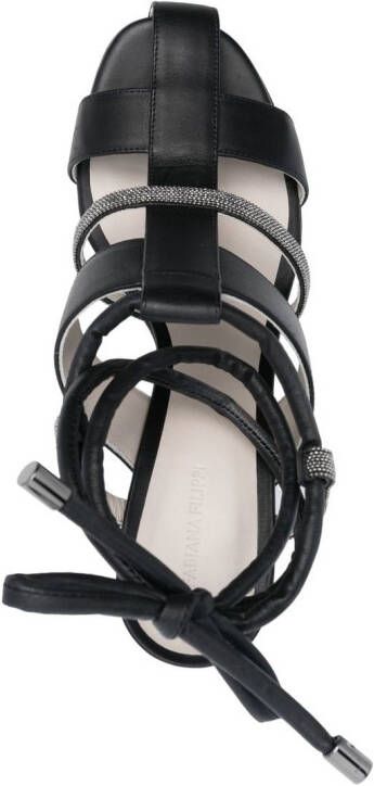 Fabiana Filippi 100mm leather sandals Black