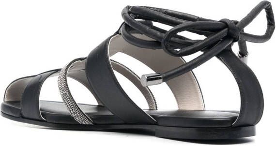 Fabiana Filippi 15mm cut-out leather sandals Black