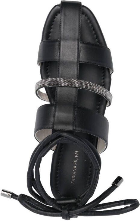 Fabiana Filippi 15mm cut-out leather sandals Black