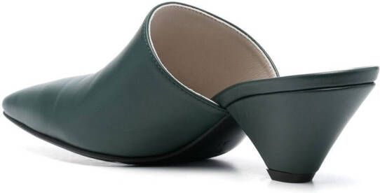 Fabiana Filippi 50mm slip-on leather mules Green