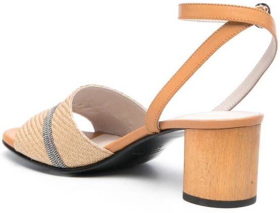 Fabiana Filippi 60mm woven-strap sandals Neutrals