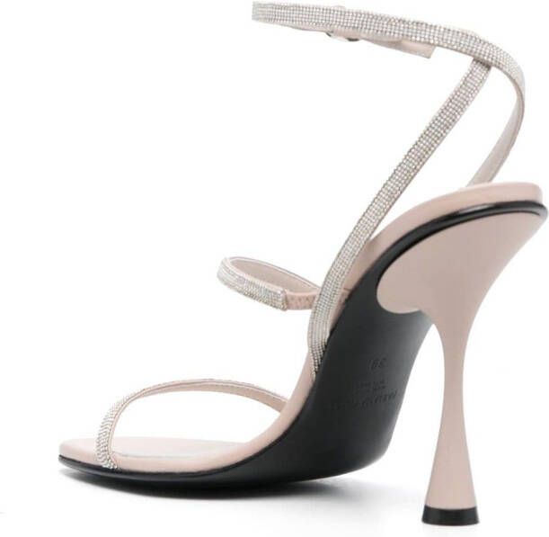 Fabiana Filippi 70mm beaded heeled sandals Grey
