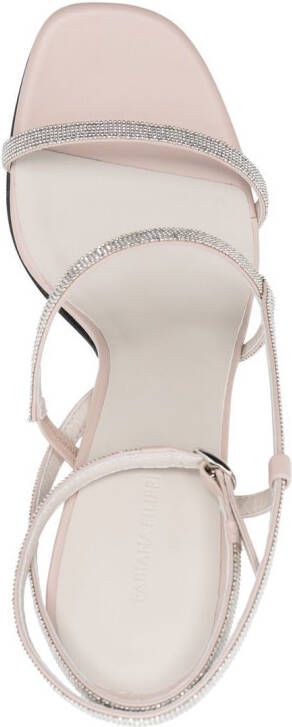 Fabiana Filippi 70mm beaded heeled sandals Grey