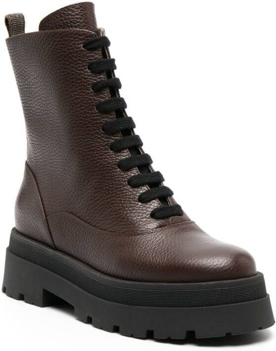 Fabiana Filippi ankle-length leather boots Brown