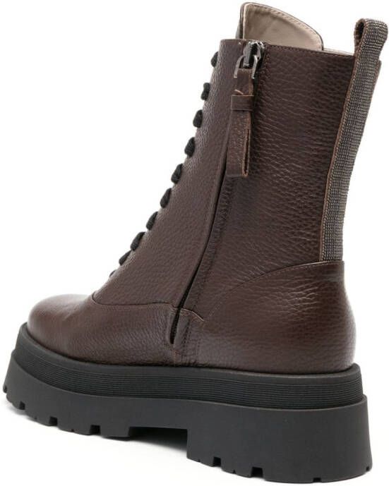 Fabiana Filippi ankle-length leather boots Brown