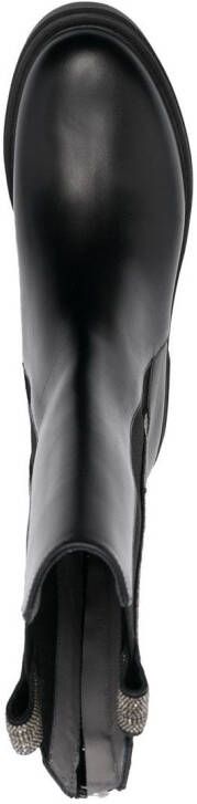 Fabiana Filippi bead-embellished combat boots Black