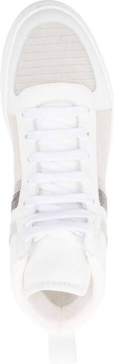 Fabiana Filippi bead-embellished high-top sneakers White