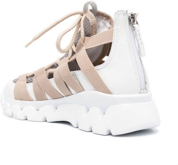 Fabiana Filippi chunky lace-front sneakers White