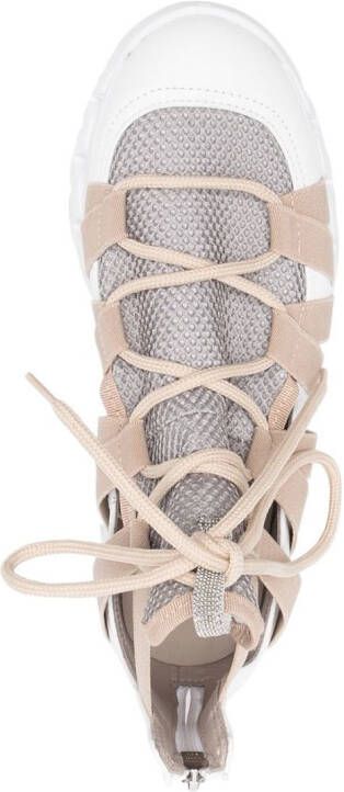 Fabiana Filippi chunky lace-front sneakers White