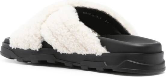 Fabiana Filippi faux-shearling leather slides White