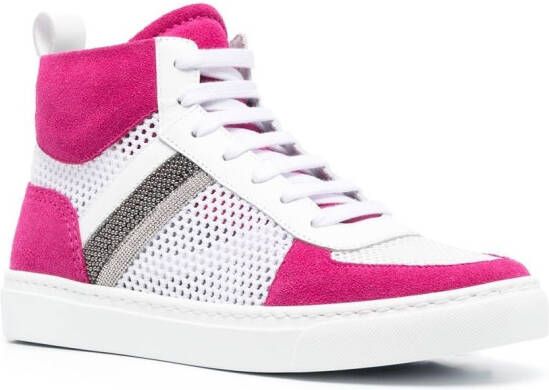 Fabiana Filippi lace-up high-top sneakers White