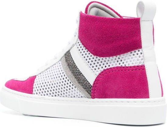 Fabiana Filippi lace-up high-top sneakers White