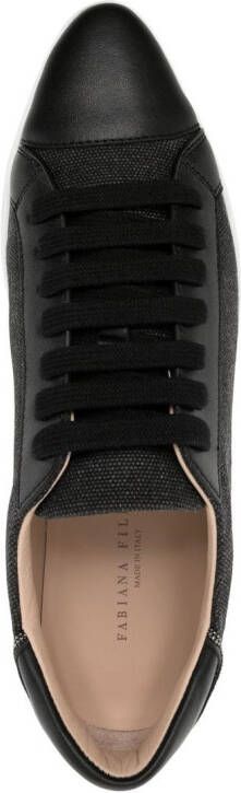 Fabiana Filippi lace-up leather sneakers Black
