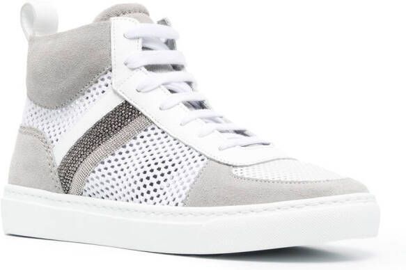 Fabiana Filippi panelled lace-up sneakers White