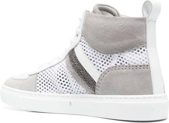 Fabiana Filippi panelled lace-up sneakers White