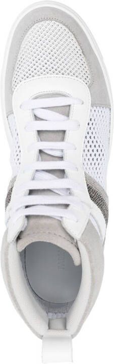 Fabiana Filippi panelled lace-up sneakers White