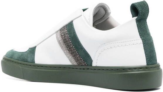 Fabiana Filippi panelled lace-up sneakers White