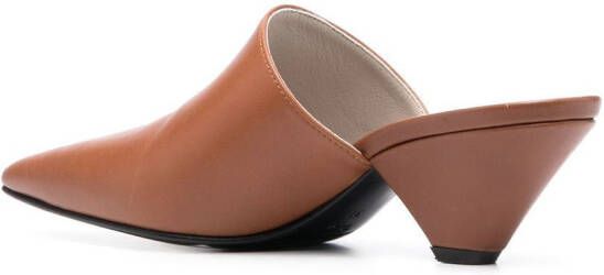 Fabiana Filippi pointed 55mm leather mules Brown