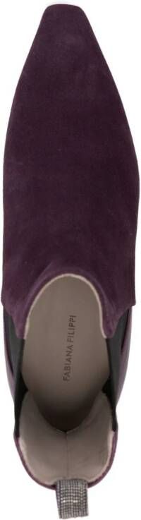 Fabiana Filippi pointed-toe flat ankle boots Purple