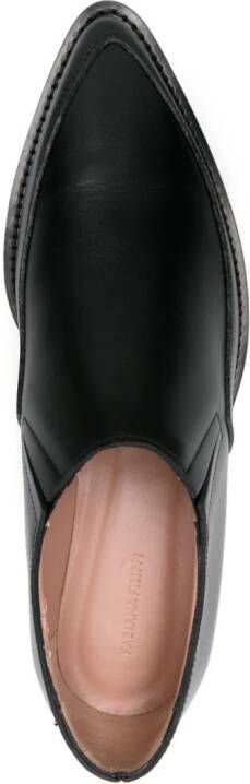 Fabiana Filippi pointed-toe leather loafers Black
