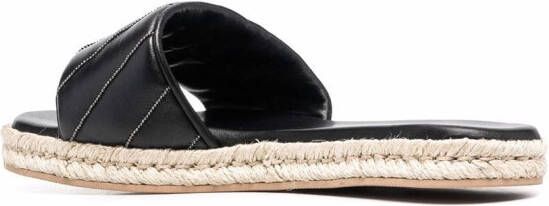Fabiana Filippi quilted platform sandals Black