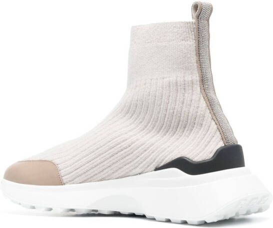 Fabiana Filippi sock-style high-top sneakers Neutrals