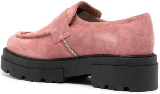 Fabiana Filippi suede slip-on loafers Pink
