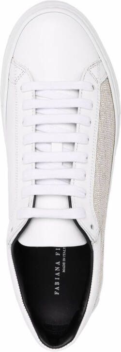 Fabiana Filippi textured low-top sneakers White