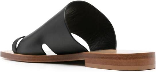 Fabiana Filippi toe-strap leather slides Black