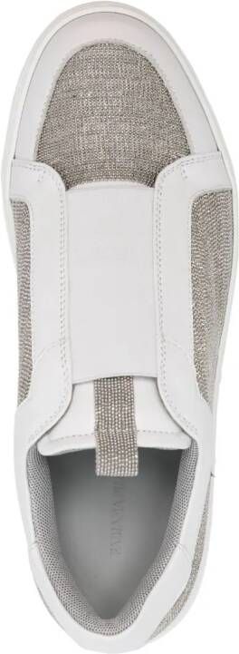 Fabiana Filippi two-tone panelled lace-up sneakers White
