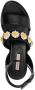 Fabrizio Viti flower-applique detail 80mm sandals Black - Thumbnail 4