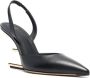 FENDI 100mm sculpted-heel leather pumps Black - Thumbnail 2