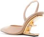 FENDI 100mm sculpted-heel slingback pumps Pink - Thumbnail 3