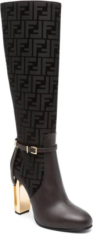 FENDI Delfina 105mm boots Brown