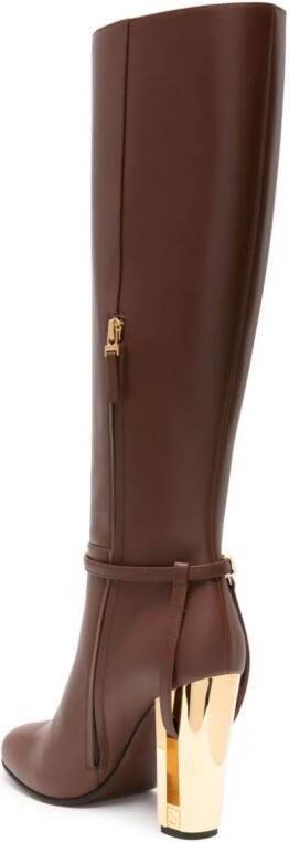 FENDI Delfina 105mm high-heeled boots Brown