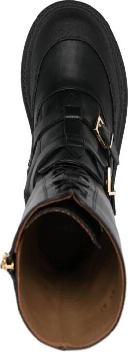 FENDI Delfina leather biker boots Black