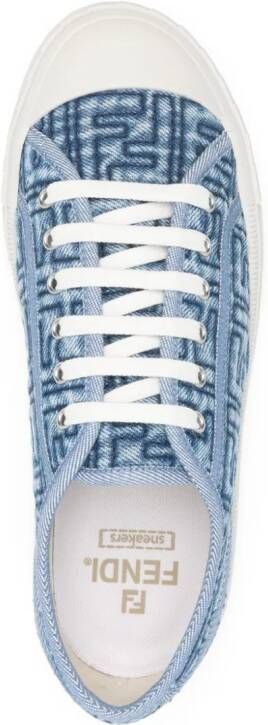 FENDI Domino denim sneakers Blue