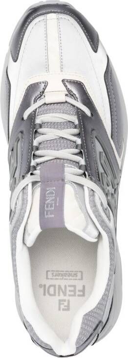 FENDI Faster panelled lace-up sneakers Grey