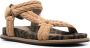 FENDI Feel braided flat sandals Brown - Thumbnail 1