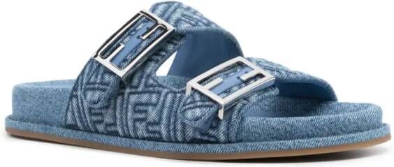 FENDI Feel denim sandals Blue