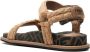 FENDI Feel FF logo-print sandals Brown - Thumbnail 3
